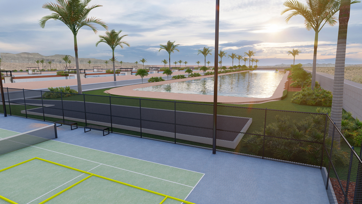 Southern Shores Pickleball Courts and Private 16 Meter wide UNIT surf pool