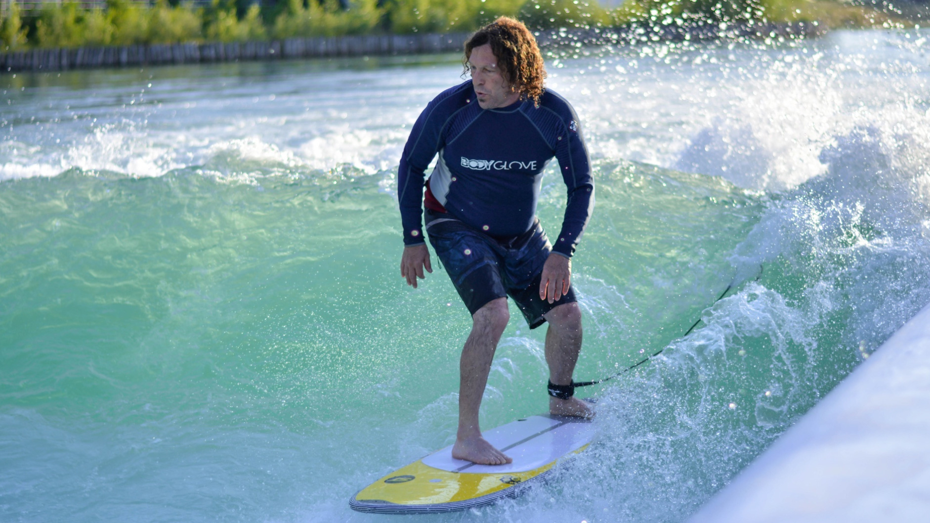 Tony Finn of Waves & Water surfing UNIT Surf Pool